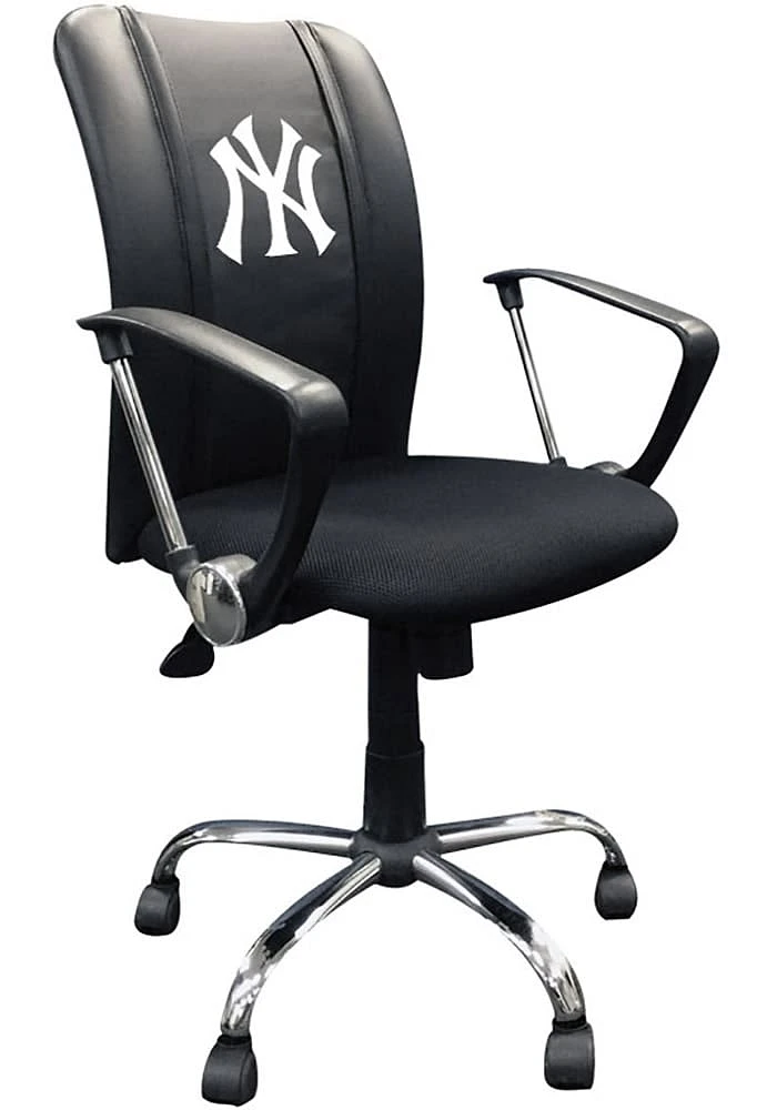New York Yankees Curve Desk Chair - Black