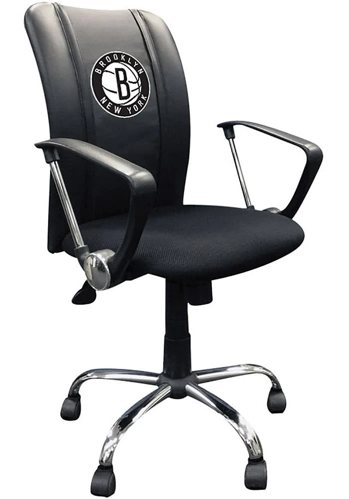 Brooklyn Nets Curve Desk Chair - Black