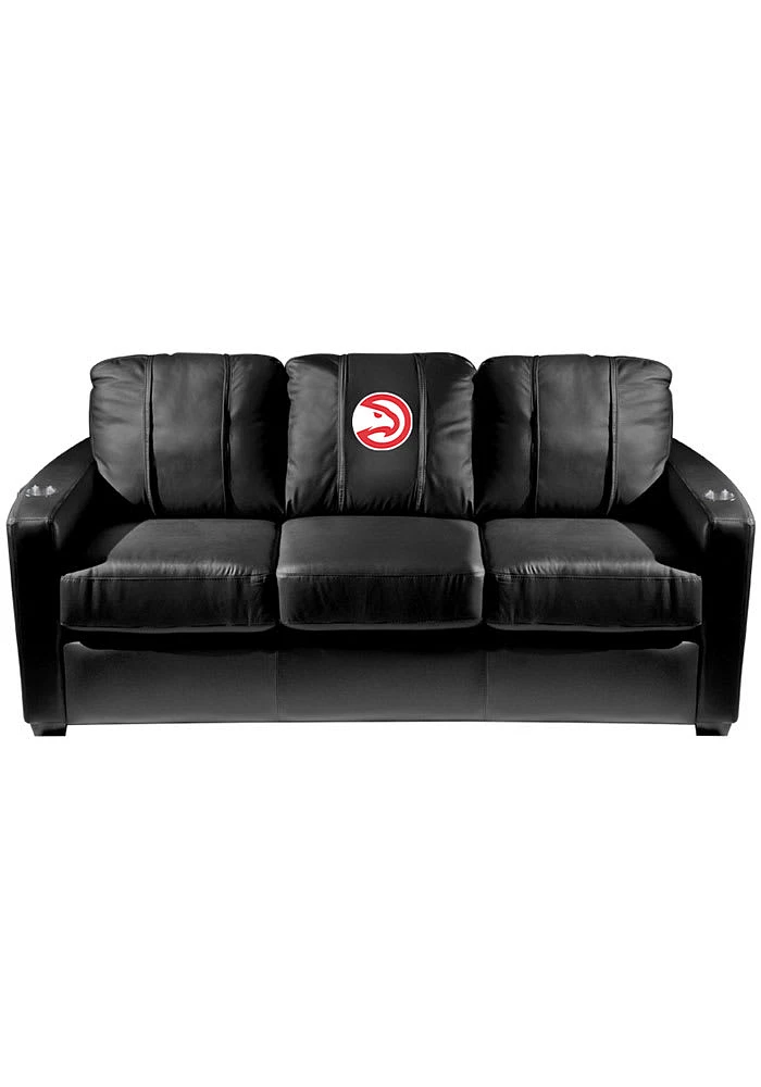 Atlanta Hawks Faux Leather Sofa - Black