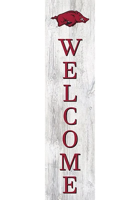 Arkansas Razorbacks 48 Inch Welcome Leaner Sign - Red