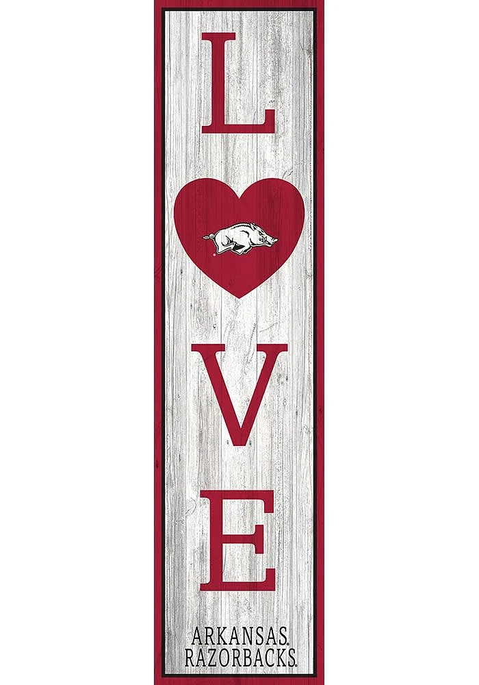 Arkansas Razorbacks 48 Inch Love Leaner Sign - Red