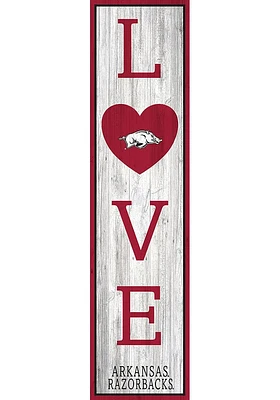 Arkansas Razorbacks 48 Inch Love Leaner Sign - Red