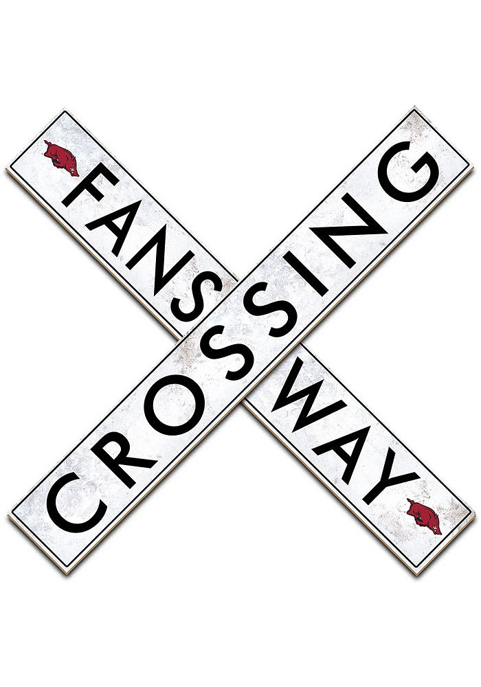 Arkansas Razorbacks 48 Inch Fans Way Crossing Wall Art - Red