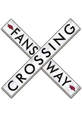 Arkansas Razorbacks 48 Inch Fans Way Crossing Wall Art - Red