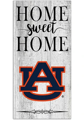 Auburn Tigers Home Sweet Home Whitewashed Sign - Orange
