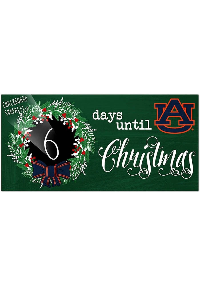 Auburn Tigers Chalk Christmas Countdown Sign - Orange