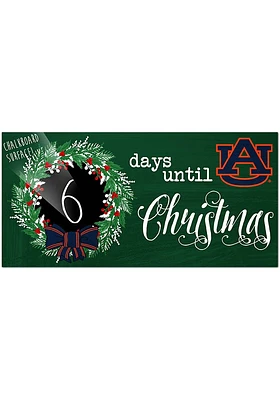 Auburn Tigers Chalk Christmas Countdown Sign - Orange