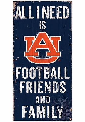 Auburn Tigers Football Friends and Family Sign - Orange