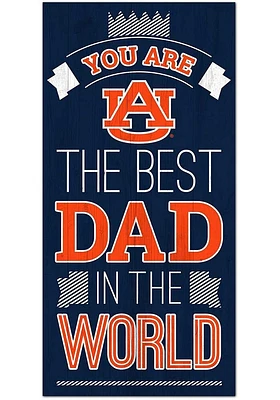 Auburn Tigers Best Dad in the World Sign - Orange
