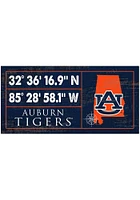 Auburn Tigers Horizontal Coordinate Sign - Orange