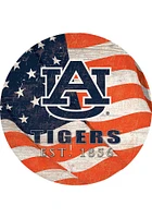 Auburn Tigers 24in Flag Circle Sign - Orange