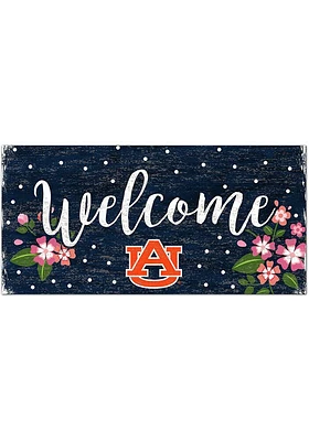 Auburn Tigers Welcome Floral Sign - Orange