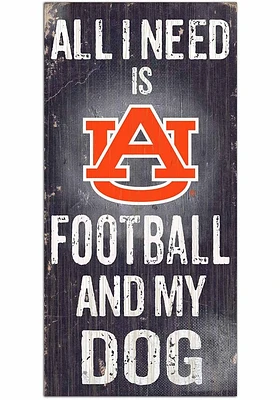 Auburn Tigers Football and My Dog Sign - Orange