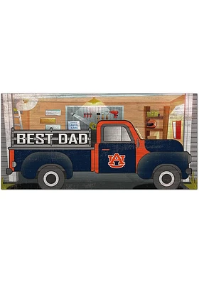Auburn Tigers Best Dad Truck Sign - Orange