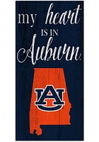 Auburn Tigers My Heart State Sign - Orange