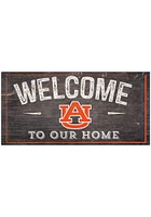 Auburn Tigers Welcome Distressed Sign - Orange