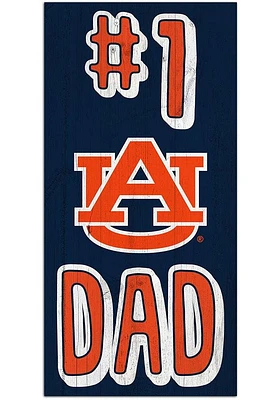 Auburn Tigers Number One Dad Sign - Orange