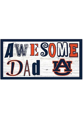 Auburn Tigers Awesome Dad Sign - Orange