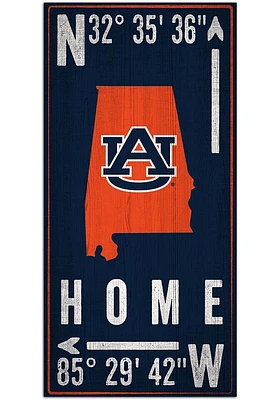 Auburn Tigers Coordinate Sign - Orange