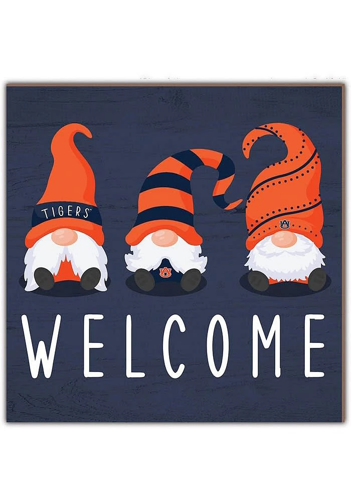 Auburn Tigers Welcome Gnomes Sign - Orange