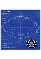 Auburn Tigers Ball Blueprint Sign - Orange