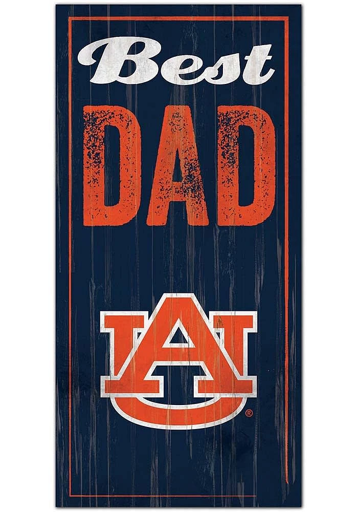 Auburn Tigers Best Dad Sign - Orange