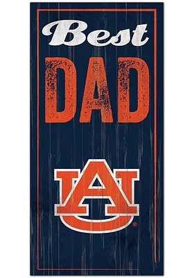 Auburn Tigers Best Dad Sign - Orange