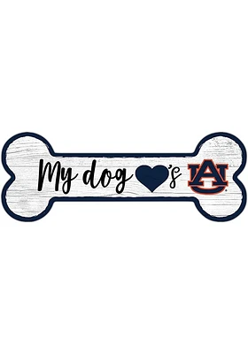Auburn Tigers Dog Bone 6x12 Sign - Orange
