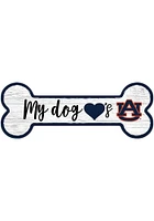 Auburn Tigers Dog Bone 6x12 Sign - Orange