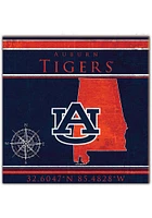 Auburn Tigers Coordinates Sign - Orange