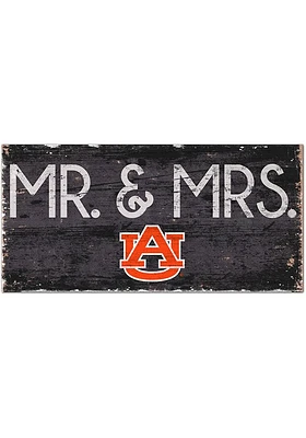 Auburn Tigers Mr and Mrs Sign - Orange