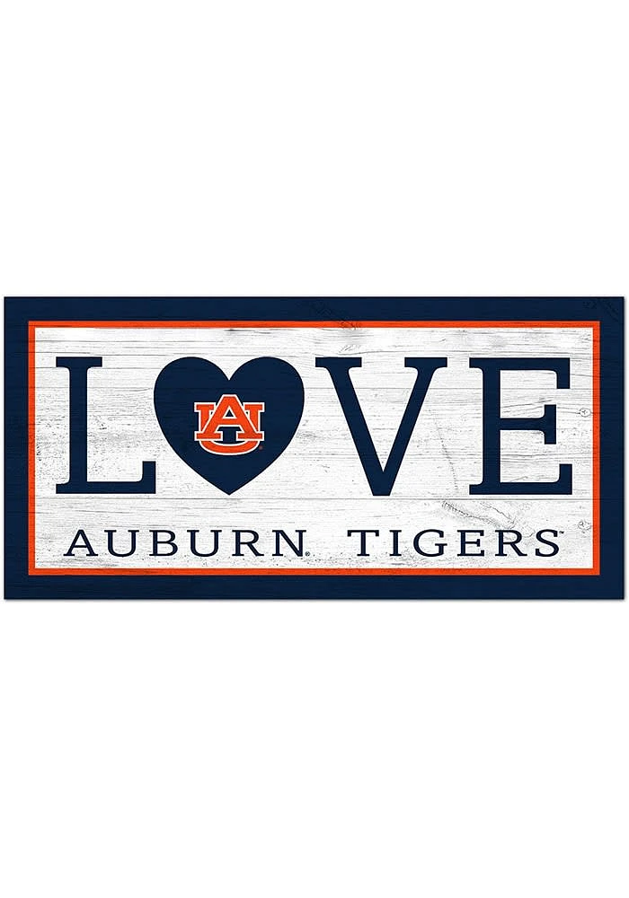 Auburn Tigers Love 6x12 Sign - Orange