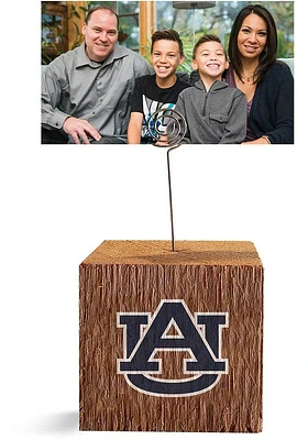 Auburn Tigers Block Spiral Photo Holder Orange Desk Accessory