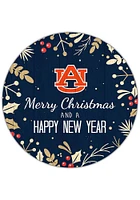 Auburn Tigers Merry Christmas and New Year Circle Sign - Orange