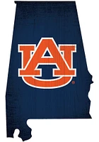Auburn Tigers State Cutout Sign - Orange