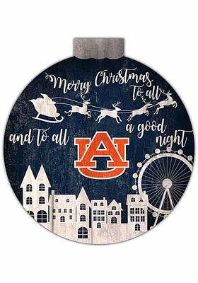 Auburn Tigers Christmas Village Sign - Orange