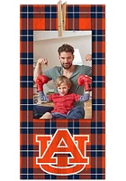 Auburn Tigers Plaid Clothespin Sign - Orange