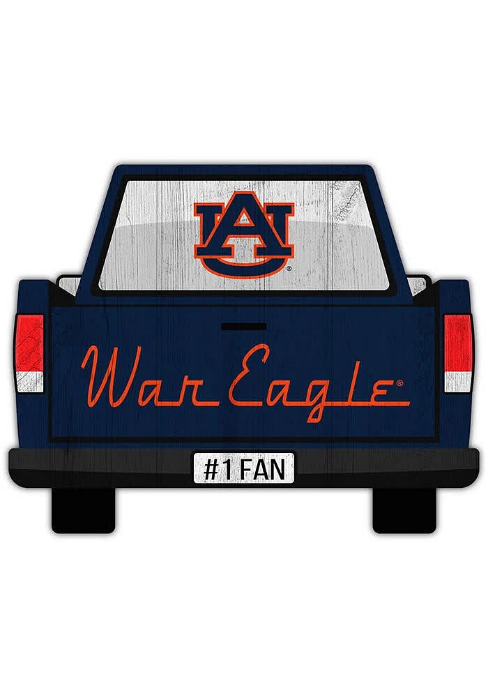 Auburn Tigers Truck Back Cutout Sign - Orange