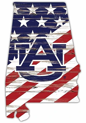 Auburn Tigers 12 Inch USA State Cutout Sign - Orange