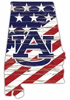 Auburn Tigers 12 Inch USA State Cutout Sign - Orange