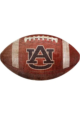 Auburn Tigers Baseball Shaped Sign - Orange