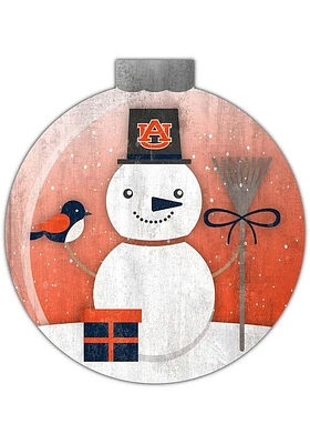 Auburn Tigers Snowglobe 12 Inch Sign - Orange