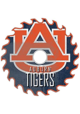 Auburn Tigers Rust Circular Saw Sign - Orange