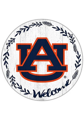 Auburn Tigers Welcome Circle Sign - Orange