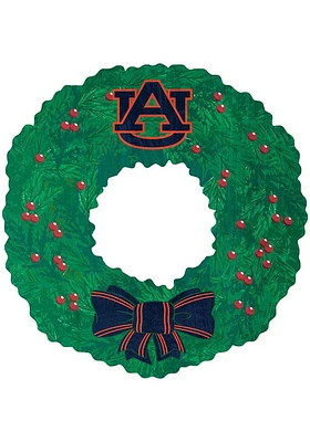 Auburn Tigers Team Wreath 16 Inch Sign - Orange