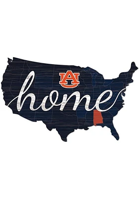Auburn Tigers USA Shape Cutout Sign - Orange