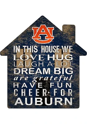 Auburn Tigers 12 inch House Sign - Orange