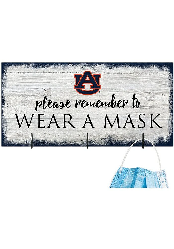 Auburn Tigers Please Wear Your Mask Sign - Orange