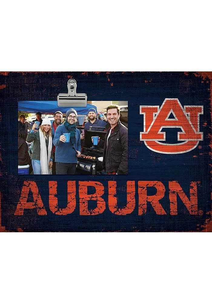Auburn Tigers Team Clip Picture Frame - Orange