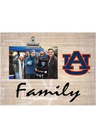 Auburn Tigers Family Burlap Clip Picture Frame - Orange